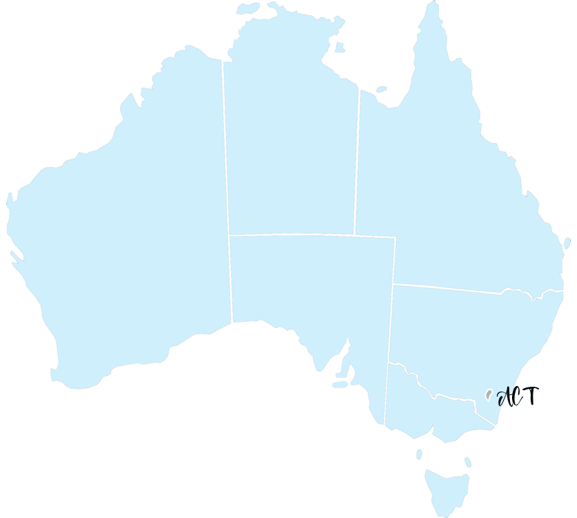 Map of Australia/ACT
