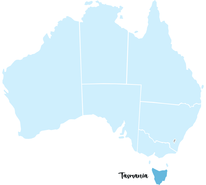 Map of Australia/Tasmania